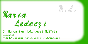 maria ledeczi business card